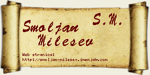 Smoljan Milešev vizit kartica